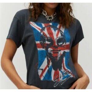 Daydreamer ELTON JOHN FLAG TOUR TEE Womens Sz L british flag